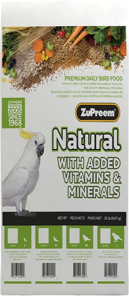 ZuPreem Natural Blend Bird Food-Parrot & Conure