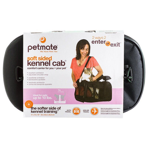 Petmate Soft Sided Kennel Cab Pet Carrier-Black