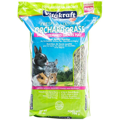 Vitakraft Fresh & Natural Orchard Grass-Soft Stemmed Grass Hay