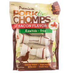 Pork Chomps Premium Pork Knotz-Bacon Flavor