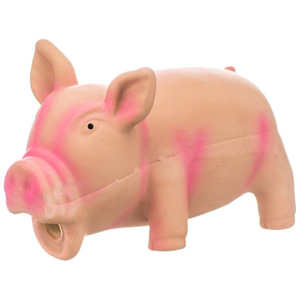 Rascals Latex Grunting Pig Dog Toy-Pink