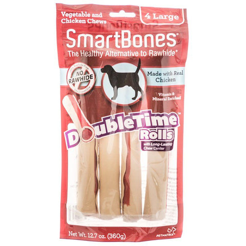 SmartBones DoubleTime Roll Chews for Dogs-Chicken