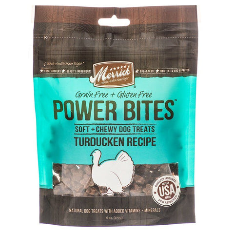 Merrick Power Bites Soft & Chewy Dog Treats-Turducken Recipe