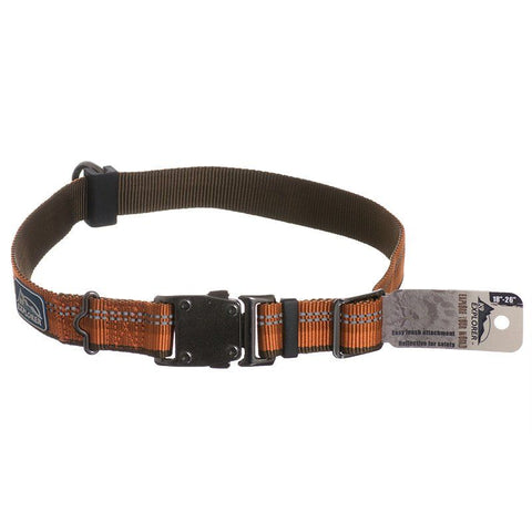 K9 Explorer Reflective Adjustable Dog Collar-Campfire Orange