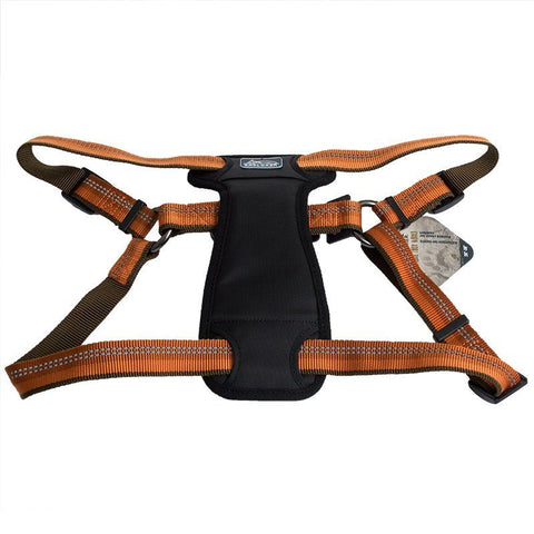 K9 Explorer Reflective Adjustable Padded Dog Harness-Campfire Orange