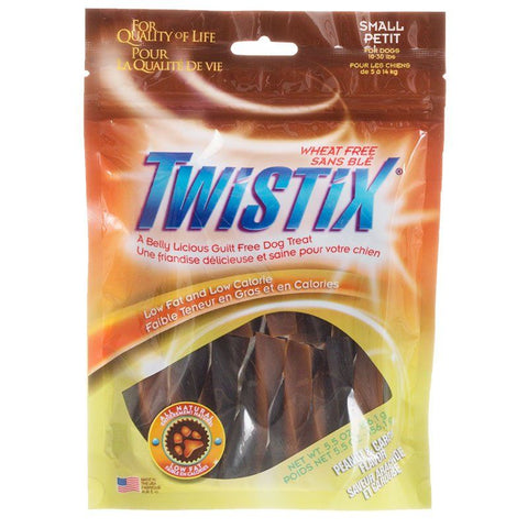 Twistix Wheat Free Dog Treats-Peanut Butter & Carob Flavor