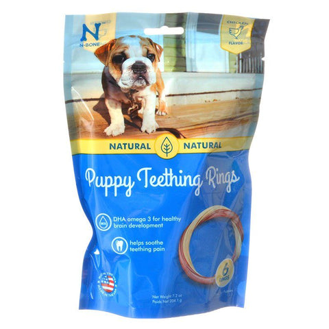 N-Bone Puppy Teething Ring-Chicken Flavor