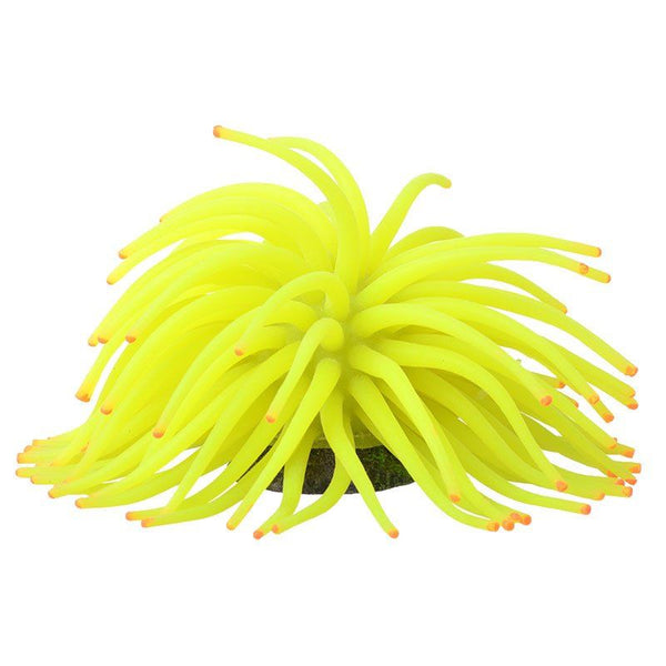 GloFish Yellow Anemone Aquarium Ornament