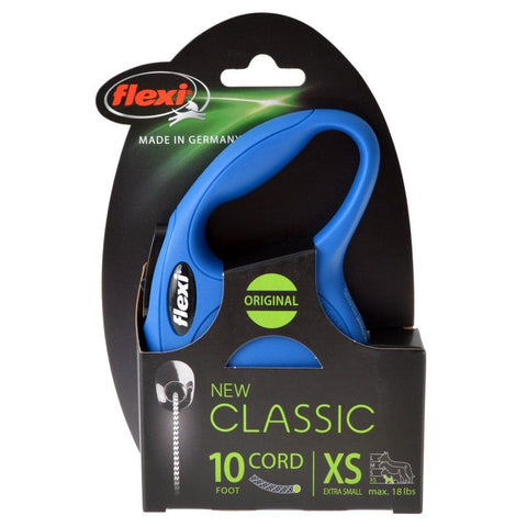 Flexi New Classic Retractable Cord Leash-Blue