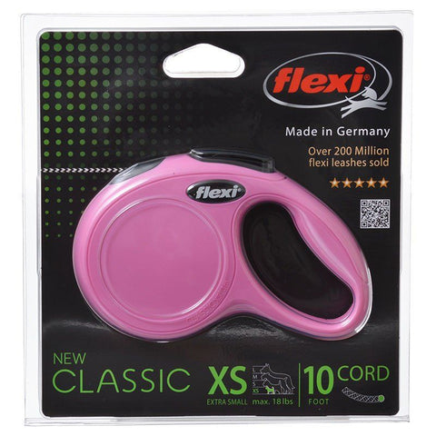 Flexi New Classic Retractable Cord Leash-Pink