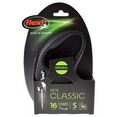 Flexi New Classic Retractable Cord Leash-Black