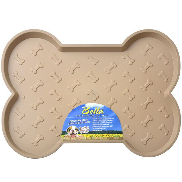 Loving Pets Bella Spill-Proof Dog Mat-Tan