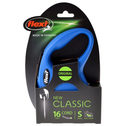 Flexi New Classic Retractable Cord Leash-Blue