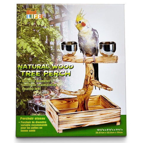 Penn Plax Bird Life Natural Wood Tree Perch