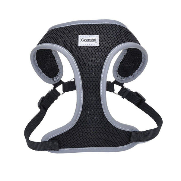 Coastal Pet Comfort Soft Reflective Wrap Adjustable Dog Harness-Black