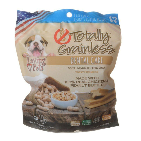 Loving Pets Totally Grainless Dental Care Chews-Chicken & Peanut Butter