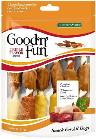 Healthy Hide Good 'n' Fun Triple-Flavor Kabobs-Chicken, Duck & Beef Liver