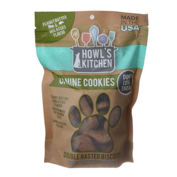 Howl's Kitchen Canine Cookies Double Basted Biscuits-Peanut Butter & Molasses Flavor