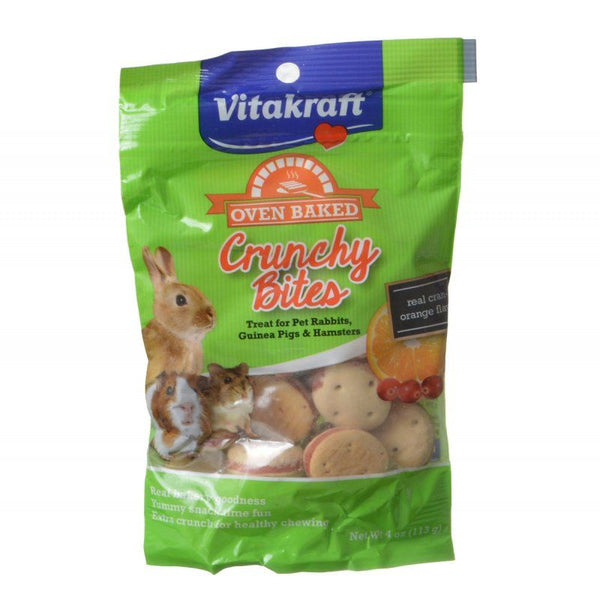 Vitakraft Oven Baked Crunchy Bites Small Pet Treats-Real Cran-Orange Flavor