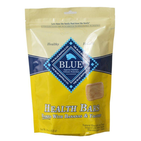 Blue Buffalo Health Bars Dog Biscuits-Baked with Bananas & Yogurt