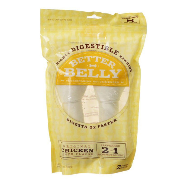 Better Belly Rawhide Chicken Liver Bones-Large