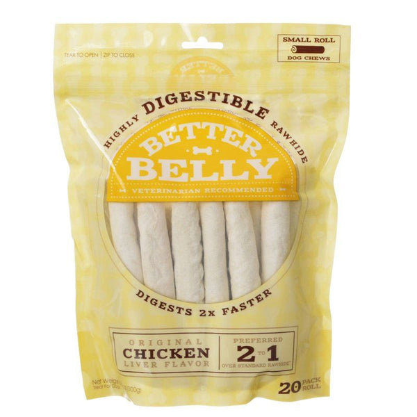 Better Belly Rawhide Chicken Liver Rolls-Small