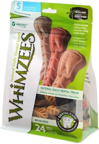 Whimzees Brushzees Dental Treats-Small