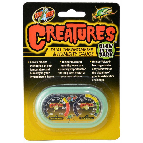 Zoo Med Creatures Dual Thermometer & Humidity Gauge