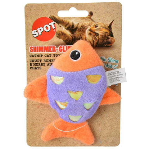 Spot Shimmer Glimmer Fish Catnip Toy-Assorted Colors