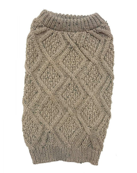 Outdoor Dog Fisherman Dog Sweater-Taupe