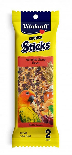 Vitakraft Crunch Sticks Apricot & Cherry Conure Treats