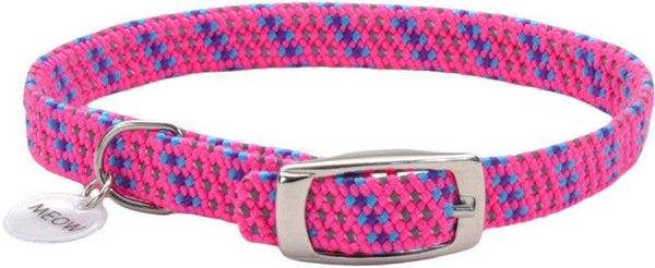 Coastal Pet Elastacat Reflective Safety Collar with Charm Pink