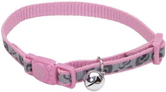 Coastal Pet Lazerbrite Reflective Breakaway Cat Collar Pink Heart