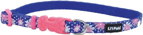 Li'L Pals Reflective Collar-Flowers with Dots