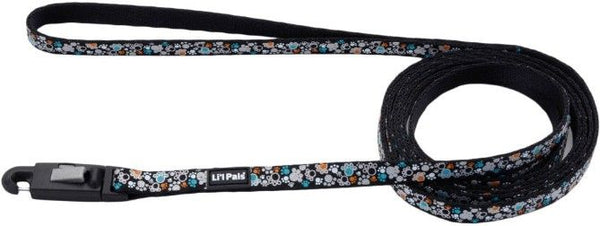 Li'L Pals Reflective Leash-Teal and Orange Paws