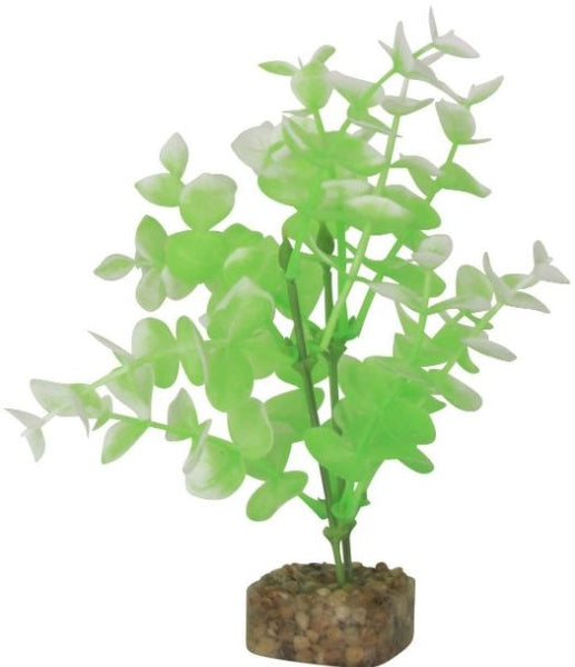 GloFish Plastic Aquarium Plant Green / White