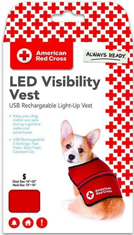 Penn-Plax American Red Cross Light Up Safety Visibility Vest