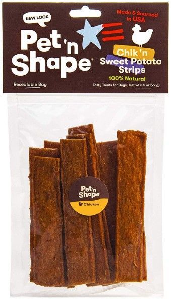 Pet 'n Shape Natural Chik 'n Sweet Potato Strips Dog Treats