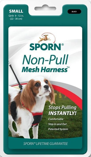 Sporn Non Pull Mesh Harness for Dogs-Black