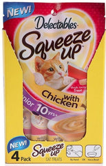 Hartz Delectables Senior Squeeze Up Lickable Cat Treat-Chicken