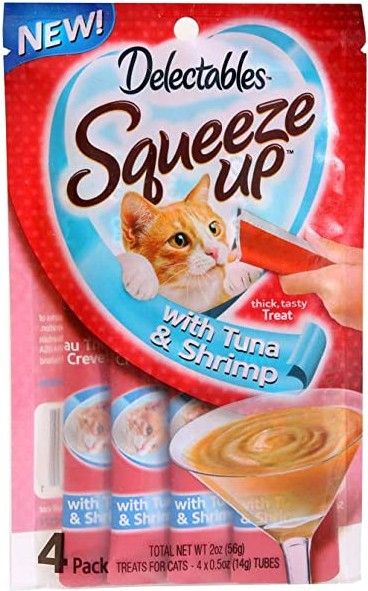 Hartz Delectables Squeeze Up Lickable Cat Treat-Tuna & Shrimp