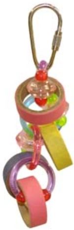 AE Cage Company Happy Beaks Keet Rings Bird Toy