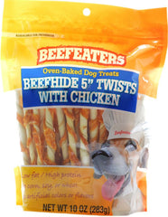 Beefeaters Oven Baked Beefhide & Chicken Twists Dog Treat