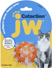 JW Pet Cataction Feather Ball Interactive Cat Toy