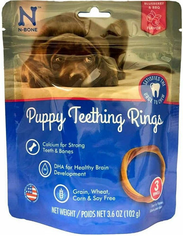 N-Bone Puppy Teething Ring Blueberry Flavor