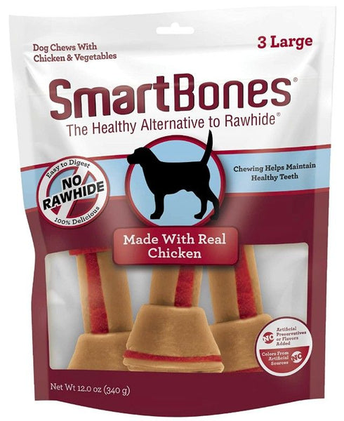 SmartBones Large Vegetable and ChickenBones Rawhide Free Dog Chew