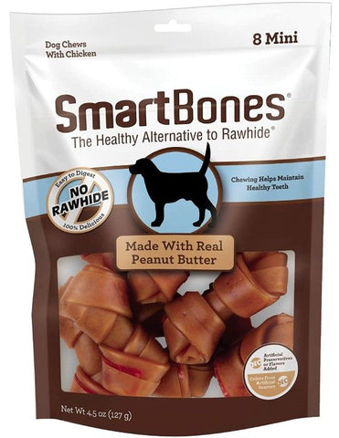 SmartBones Mini Chicken and Peanut Butter Bones Rawhide Free Dog Chew