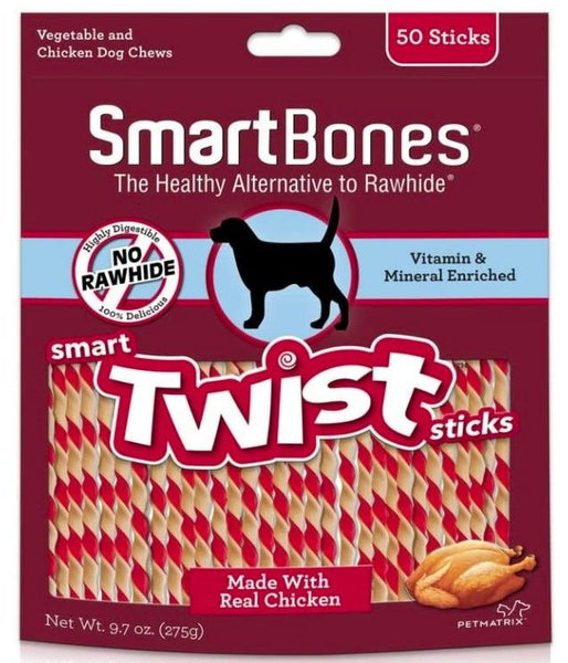 SmartBones Vegetable and Chicken Smart Twist Sticks Rawhide Free Dog Chew