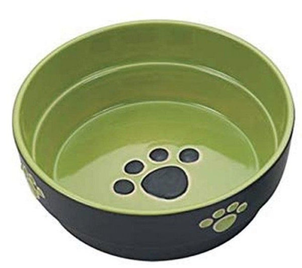 Spot Ceramic Black and Green Fresco Paw Print 5